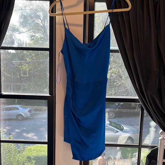 Zara Dresses & Skirts - Zara Royal Blue Mini Dress with Spaghetti Straps